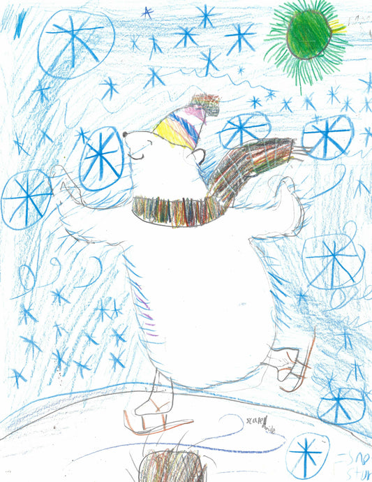 Starry Winter Snowman – Hand-Drawn Holiday Sketch